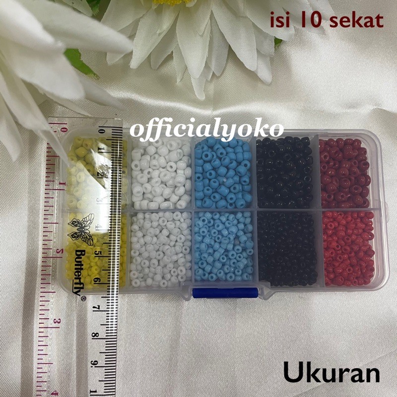 Kotak Aksesoris / Storage Box isi 10 sekat (ukuran ada di gambar)