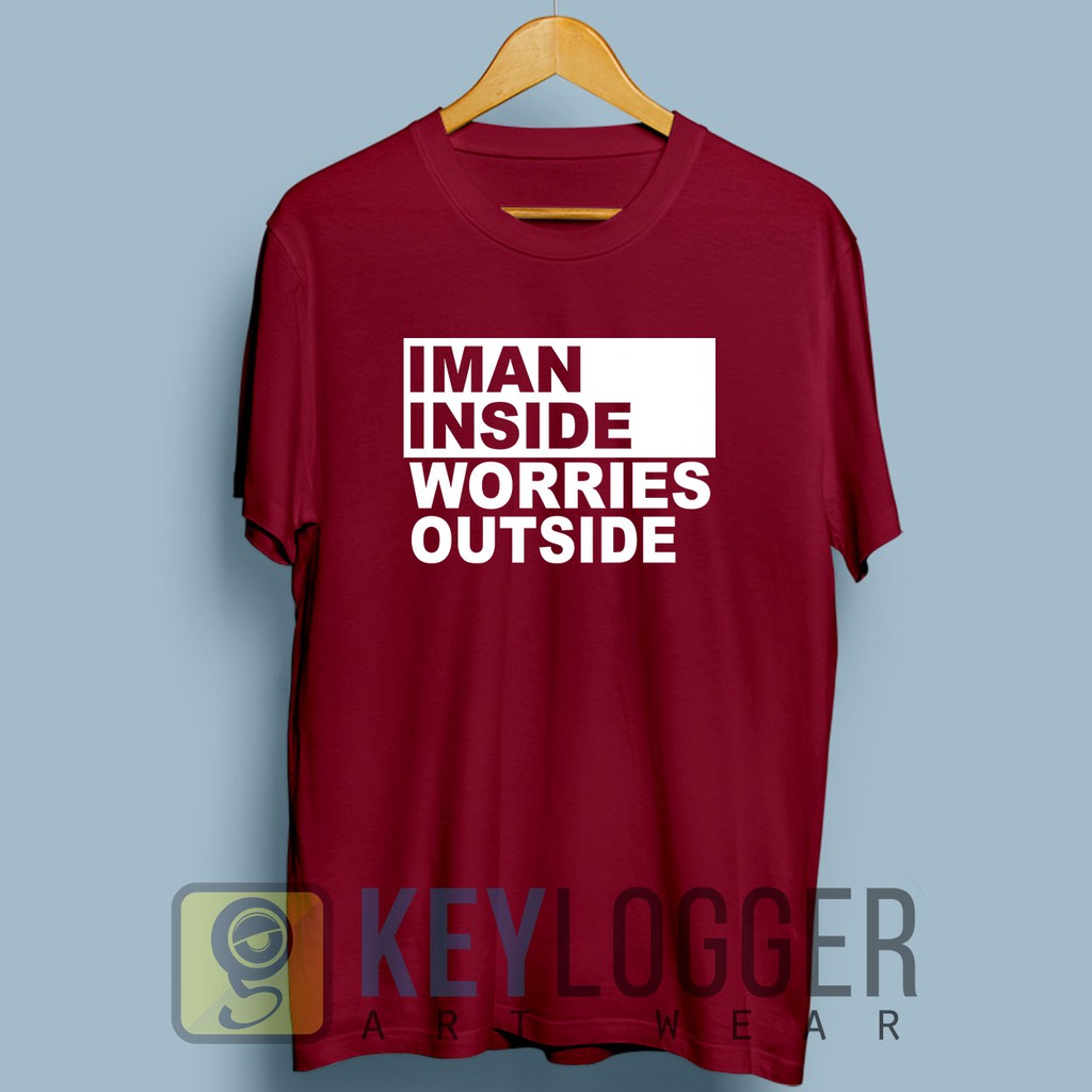 Kaos dakwah islami iman inside distro muslim 102-maron