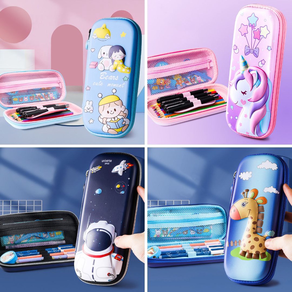 MTOYS - TEMPAT PENSIL ANAK TIMBUL 6 DIMENSI KARAKTER UNIK 2D AESTHETIC  ASTRONOT UNICORN COWOK CEWEK BISA UNTUK SEKOLAH - M0188