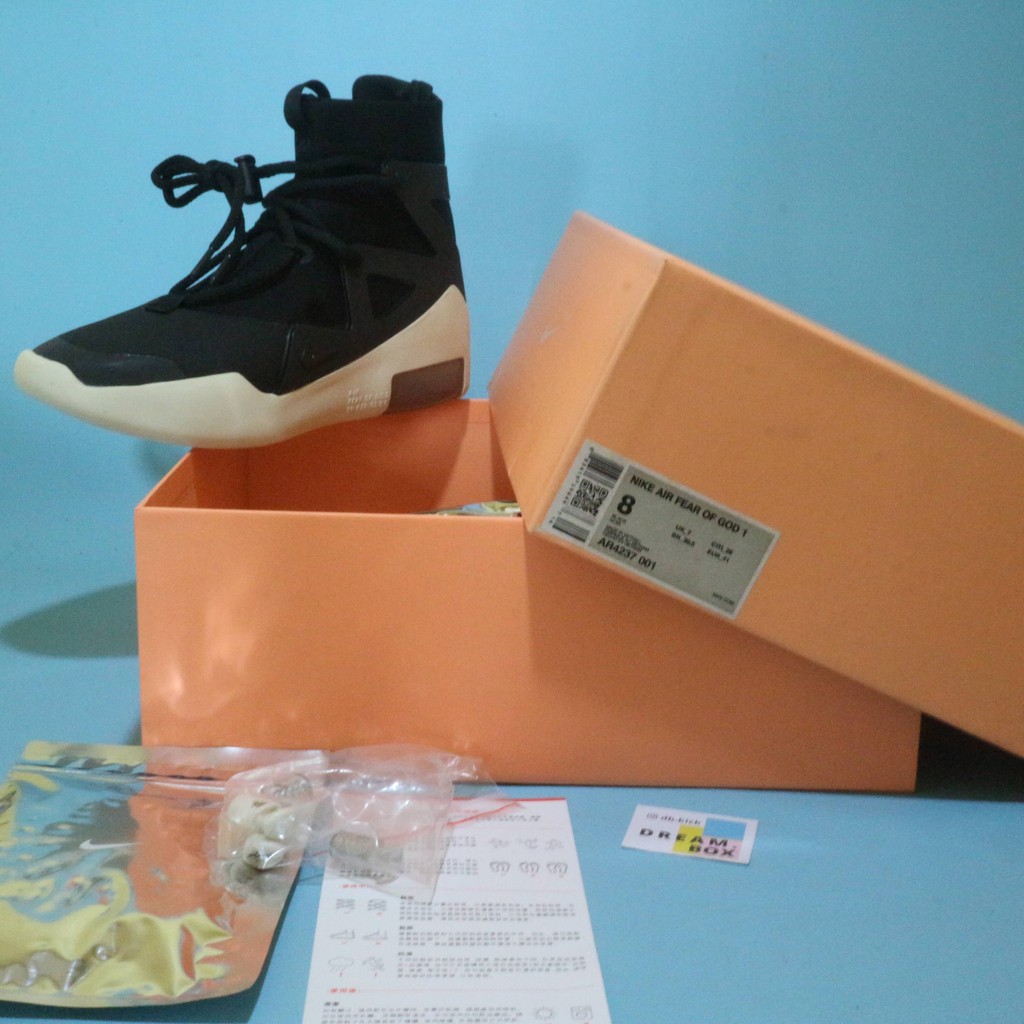Nike air 1 x fear of god black | Sneakers
