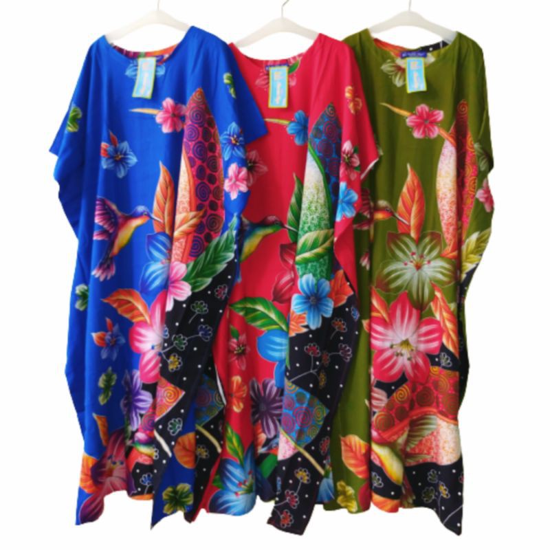 Daster Jumbo Kencana Ungu Label Biru Kalong Kelelawar