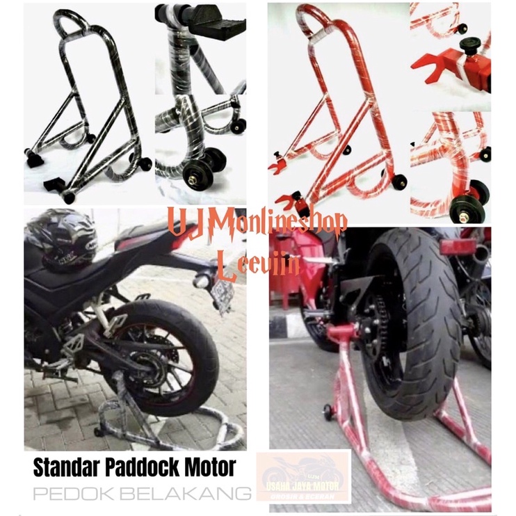 Standar Paddock Pedok Model Pipa Bulat Universal Buat Ninja/Vixion/R15/R25/Cbr/Gsx/Fu/Sonic/Mx King/Mt