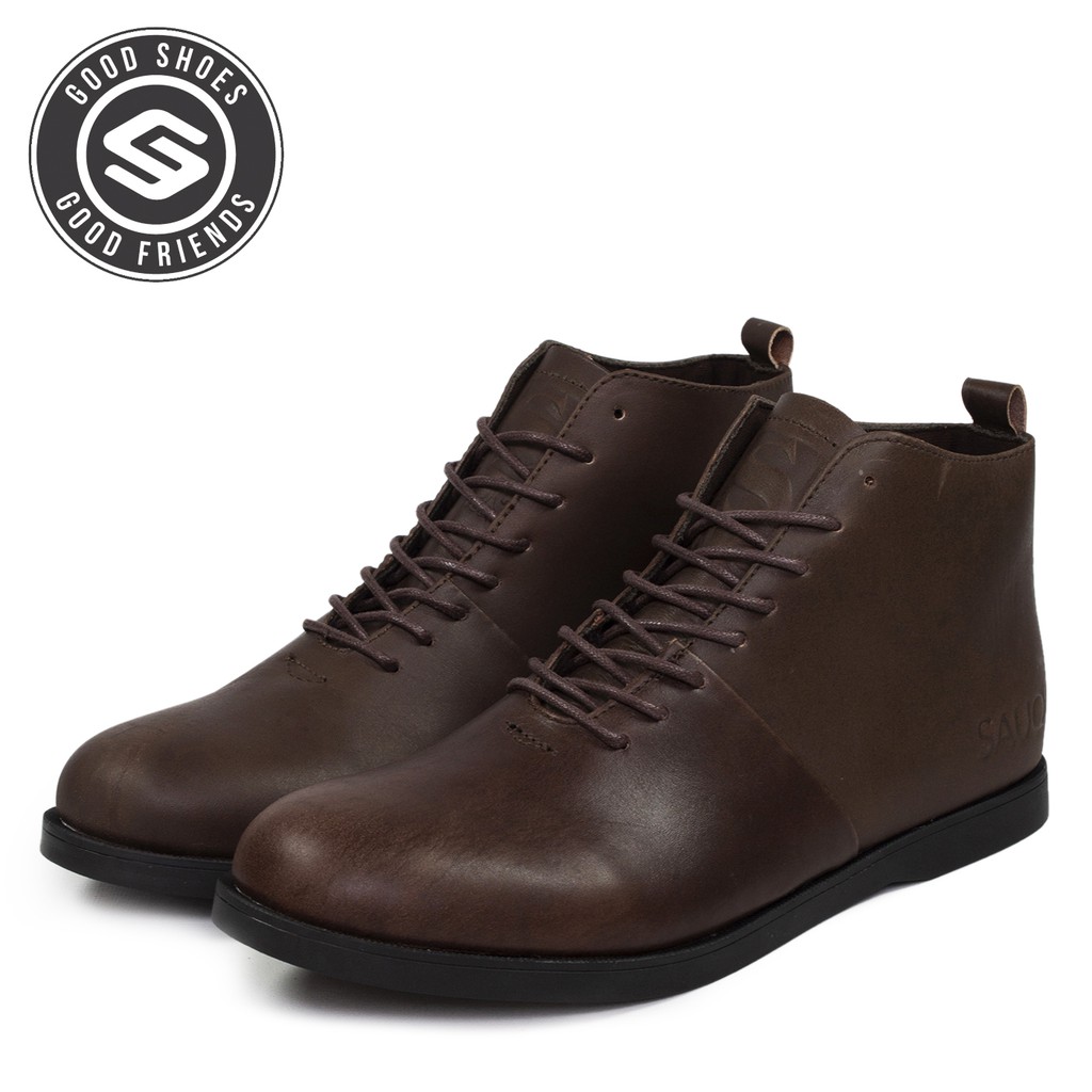 Sauqi Footwear - Signore Coffee Sepatu Casual Boots Fashion Pria Kulit Asli