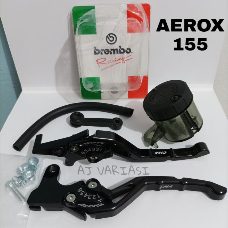 HANDLE REM AEROX 155 LEXI FREEGO FULL CNC+TABUNG MINYAK REM BIG SMOKE