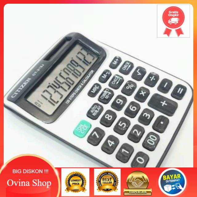 

TERLARIS Kalkulator Meja Dagang 12 digit Citizen Ct 212 J