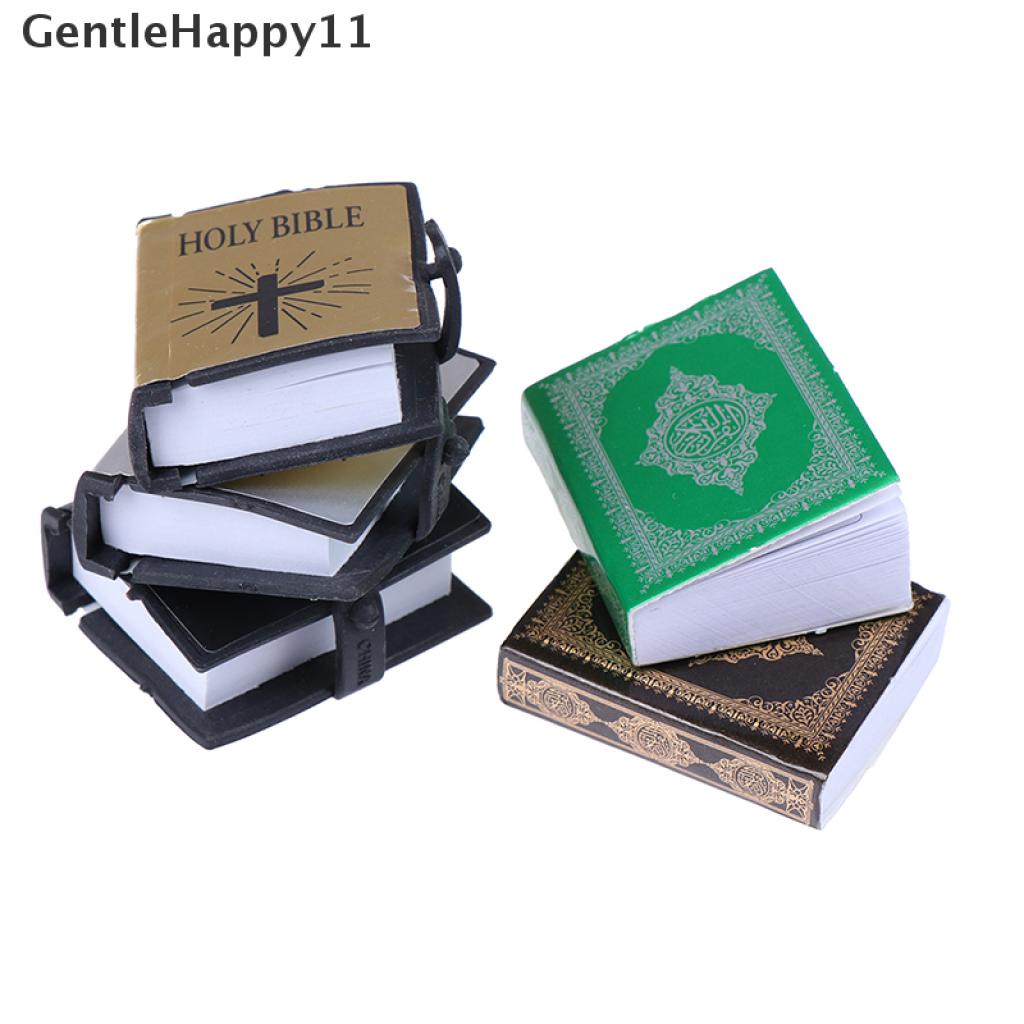 Gentlehappy Mainan Miniatur Buku Alkitab Skala 1: 12 Untuk Aksesoris Rumah Boneka