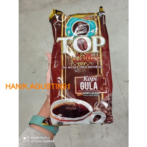 

TOP Kopi Gula 2 In 1 Pack 10X25GR / Kopi Bubuk Hitam Instan Top Coffe