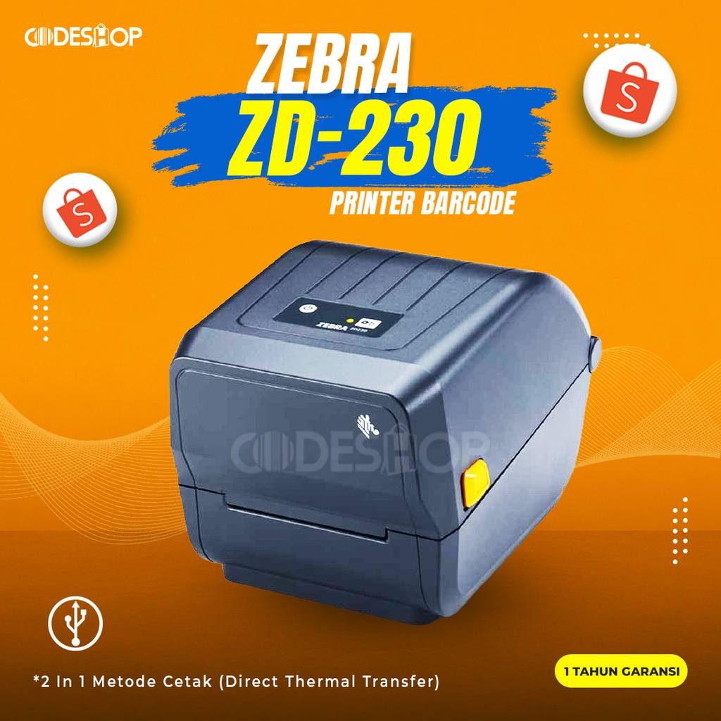 Jual Barcode Label Printer Zebra ZD230 / ZD230 Pengganti GT820