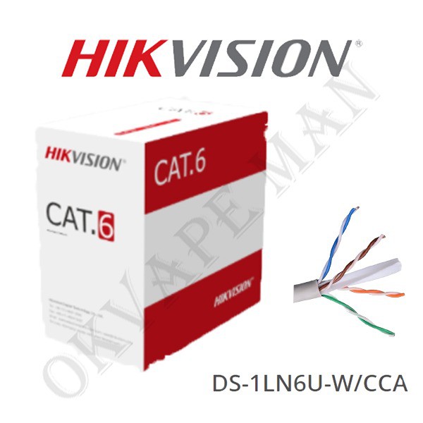 Hikvision Ds 1ln6u W Cca Utp Cat6 Network Cable Cooper Kabel Lan Cat 6 Shopee Indonesia