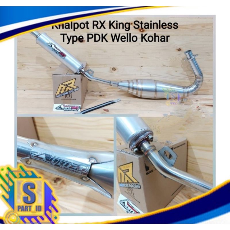 Knalpot Original ABRT20 RX King Stainless Type PDK Wello Korek Harian Mantab