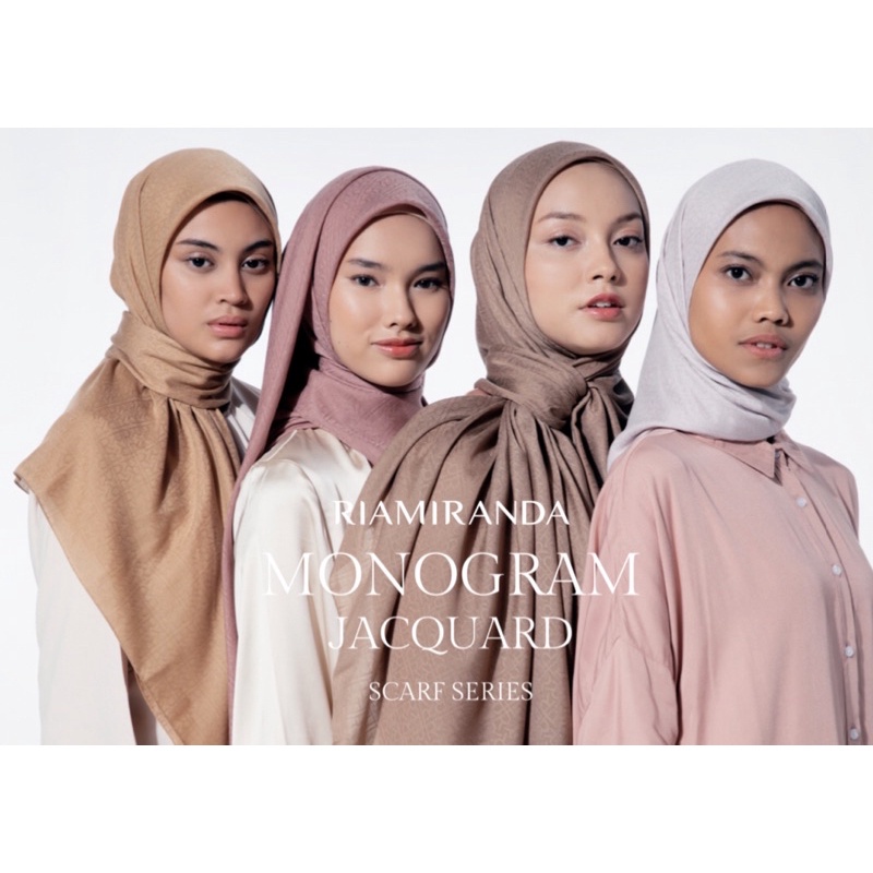 READY FREE JASTIP‼️ RIA MIRANDA MONOGRAM SCARF SERIES