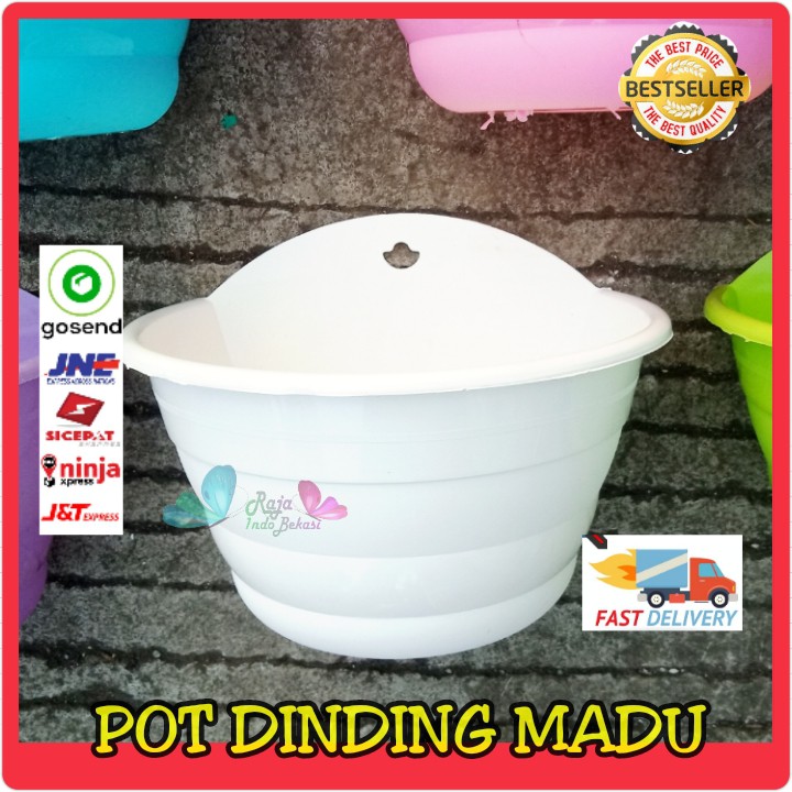 Pot Dinding Madu Putih Hijau Biru Ungu Pot Tempel Madu Putih - Bukan Pot Dinding Argo Gentong Tawon