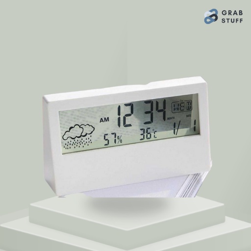 Jam Meja Digital Alarm Estetik Digital Thermometer Hygrometer Station