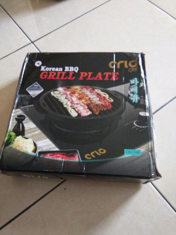 Pemanggang Bbq/pemanggang Sate/pemanggang Korea Praktis Crio Chef Korean Bbq Grill Plate Bonus Tongs