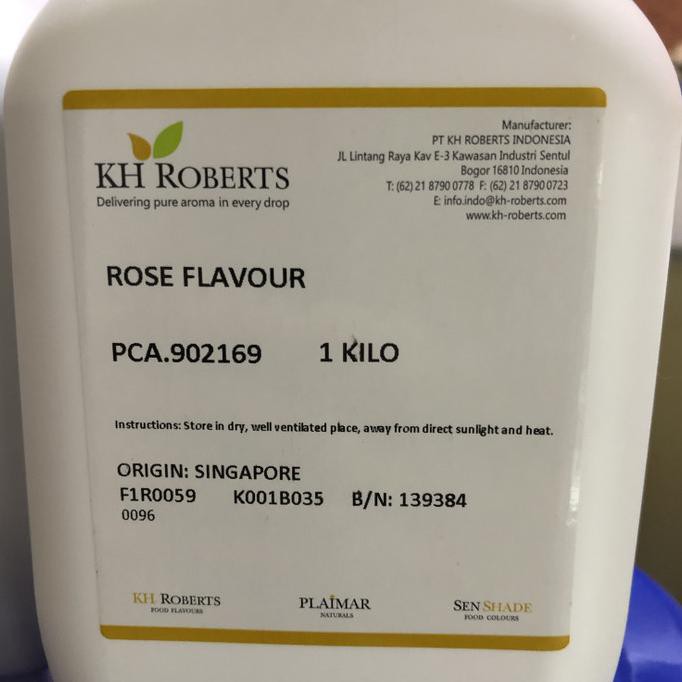 

Kualitas Terbaik] Rose Flavour Kh Roberts 25 Gr / Rose Essence / Perisa Rose