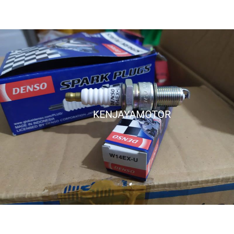 Busi DENSO vespa W14EX-U PANJANG COPPER CORED INTI TEMBAGA