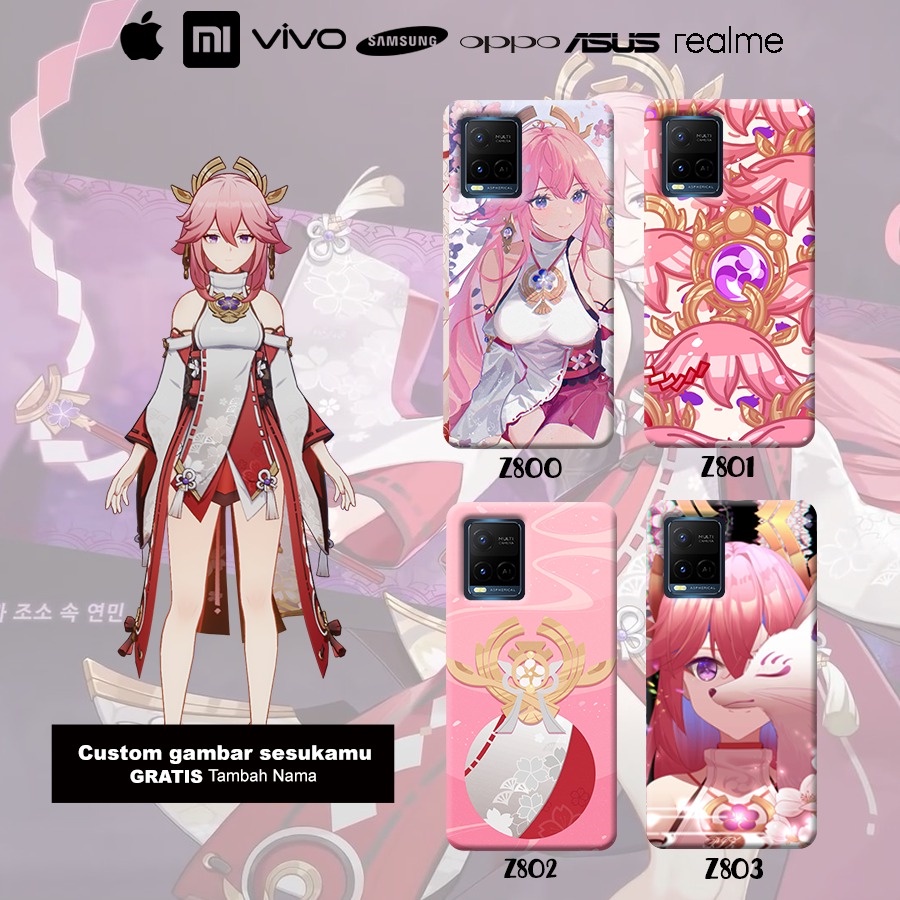 Case yae miko genshin impact ( semua tipe hp ) realme c25y c21y c25s narzo 50a 50i 30a xiaomi redmi 
