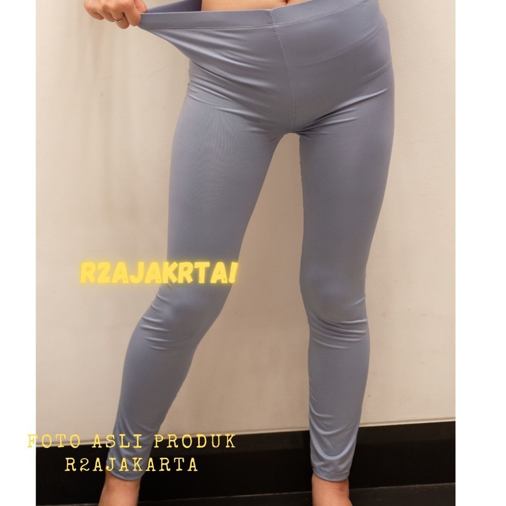 CELANA LEGGING JERSEY PANJANG TEBAL POLOS WANITA R2AJAKARTA