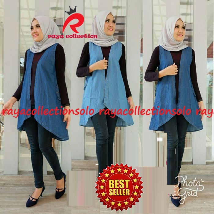 KANSAS VEST JEANS / ROMPI JEANS MURAH / KANSAS BUNTUNG WANITA JUMBO