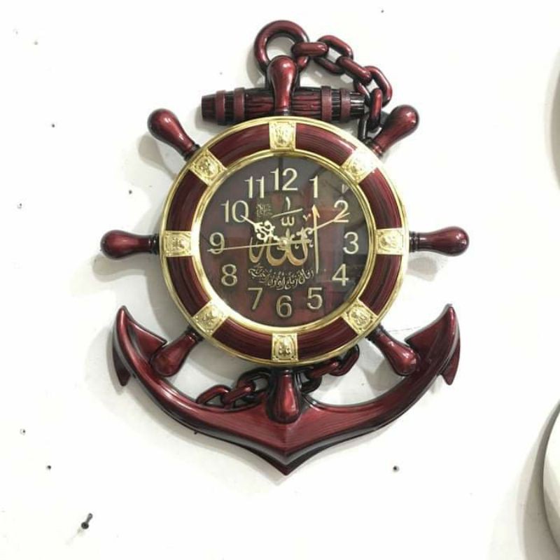 jam dinding berbunyi jangkar kapal