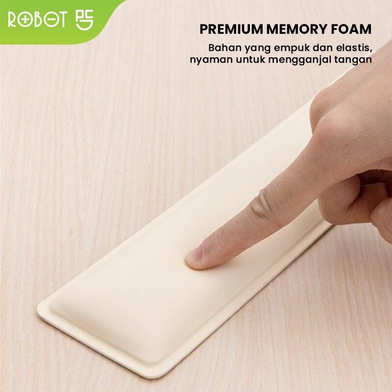 ROBOT RW02 Ergonomic Design PU Material Keyboard Wrist Rest Pad Sandaran Tangan Original - Garansi 1 Tahun