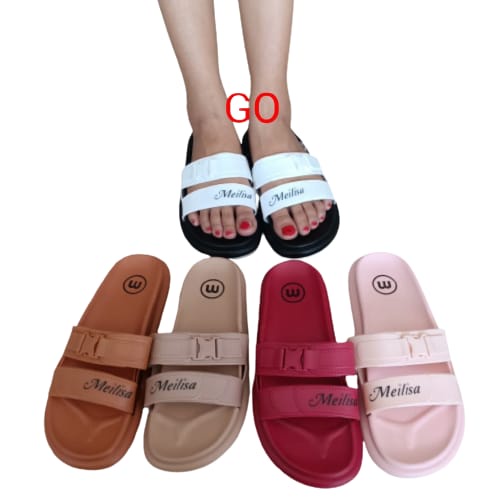 gos SANDAL IMPORT WANITA Sandal Wanita Murah Slip Casual Teplek Sendal Cewek Flat Kekinian