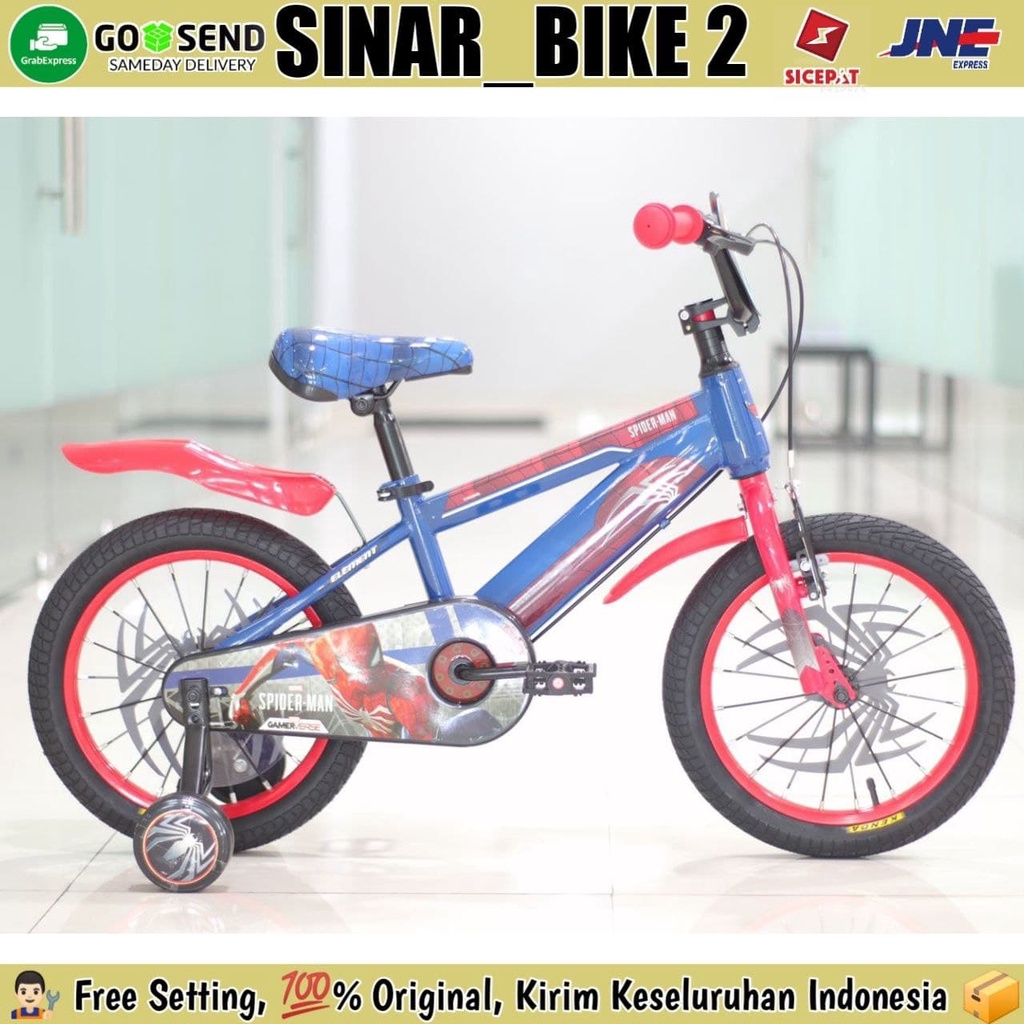 Sepeda Anak BMX 12 16 &amp; 18 Inch  ELEMENT SPIDERMAN Official License