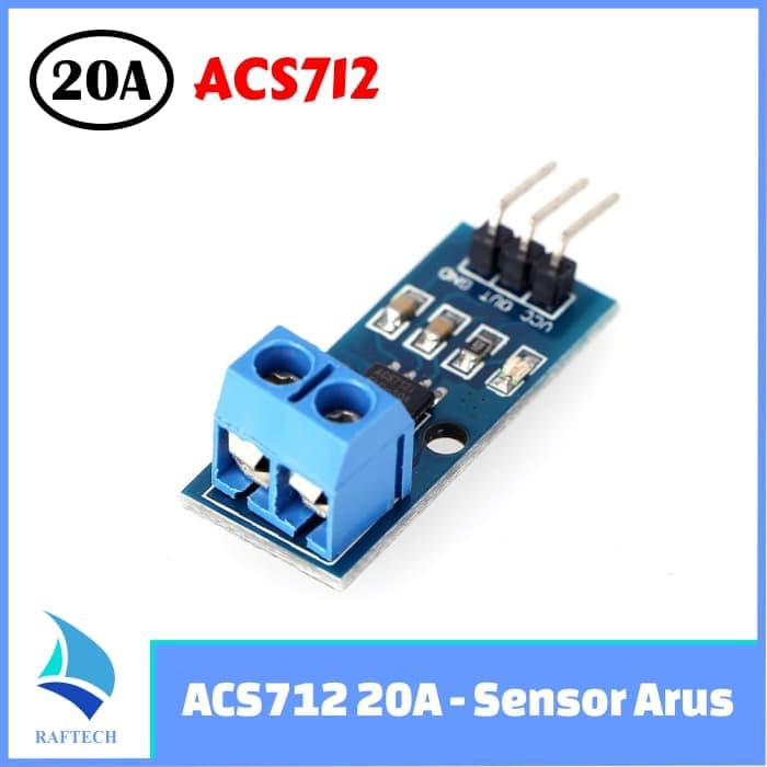 ACS712-20 AC-DC Sensor Arus ACS 712 20A Hall Current Sensor