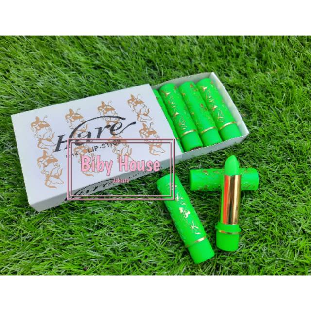 Lipstik ARAB / LIPSTCIK HIJAU ARAB HARE  L14 ORIGINAL 6 pc made in taiwan