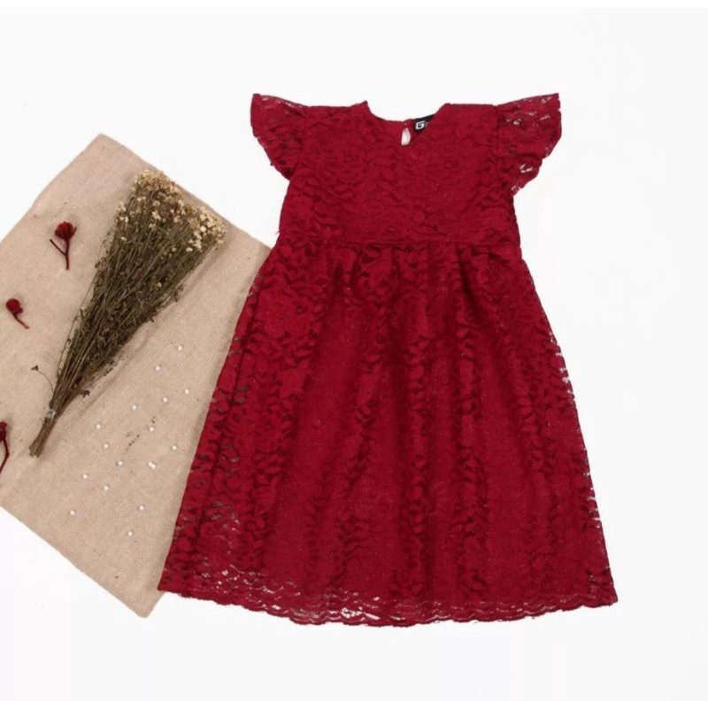 Dress Brukat Anak - Gaun Anak - Dress Kebaya Anak