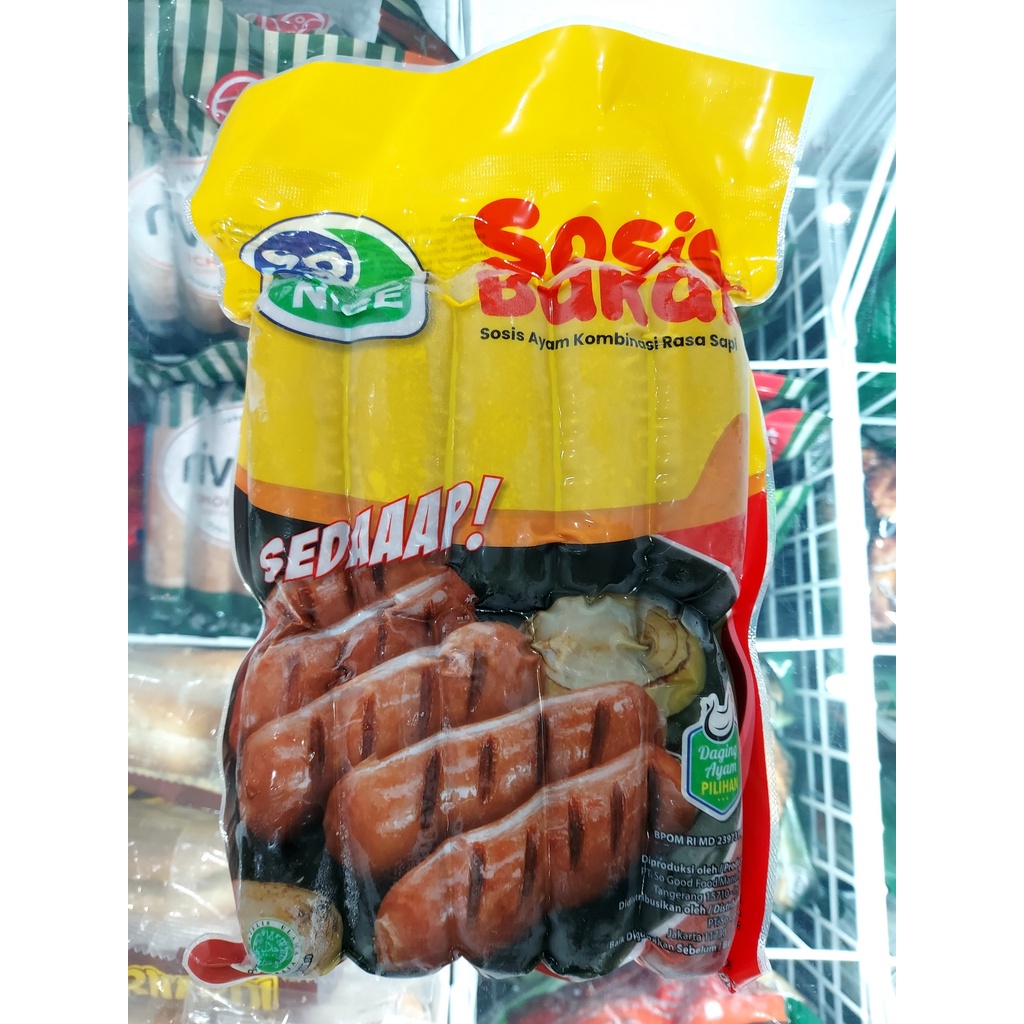 

So Nice Sosis Bakar Sedaaap 500gr isi 10 – SoNice Ayam kombinasi rasa Sapi