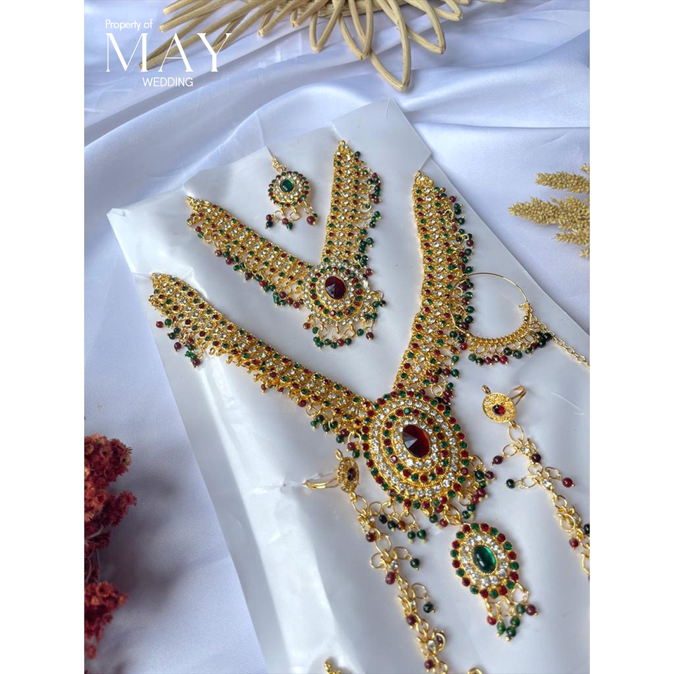 Set Bridal India / Set Kalung India Full Batu