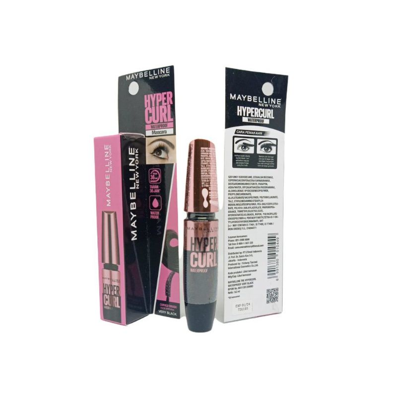 MASCARA MAYBELLINE NEW YORK/MAYBELLINE HYPERCURL WATERPROOF/BPOM