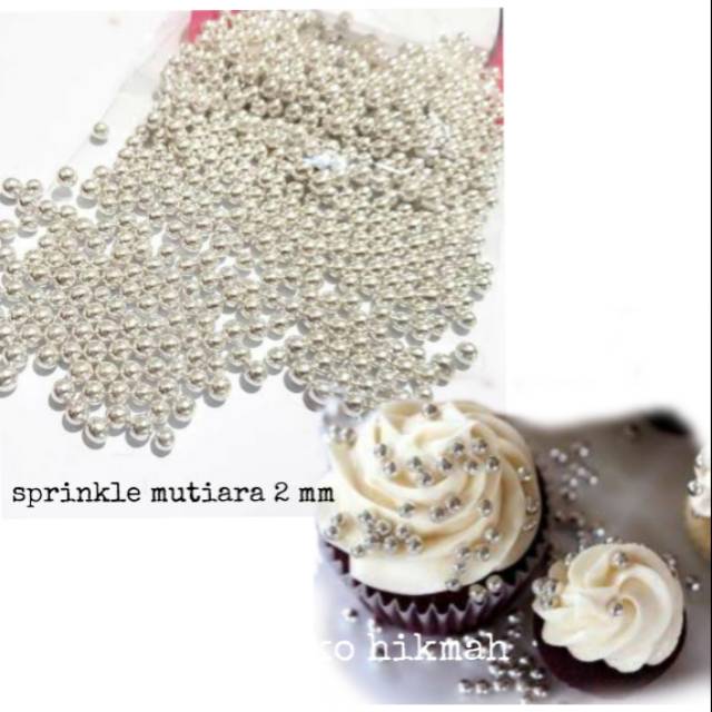 

Sprinkle spikel mutiara silver 2 mm
