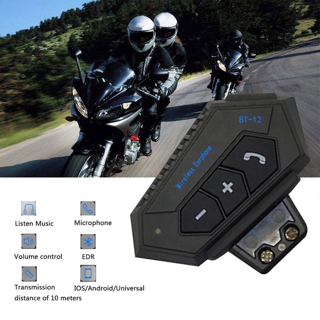 Bluetooth 5.0 Helm Sepeda Motor Headset Sepeda Motor Earphone Nirkabel dengan Mikrofon untuk iPhone iPad Android