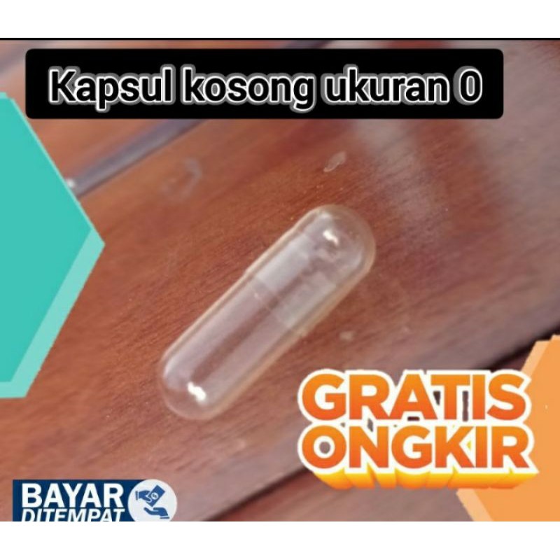 Kapsul Kosong Gelatin 100 pc / Kapsul Kosong Halal / Kapsul Capsugel