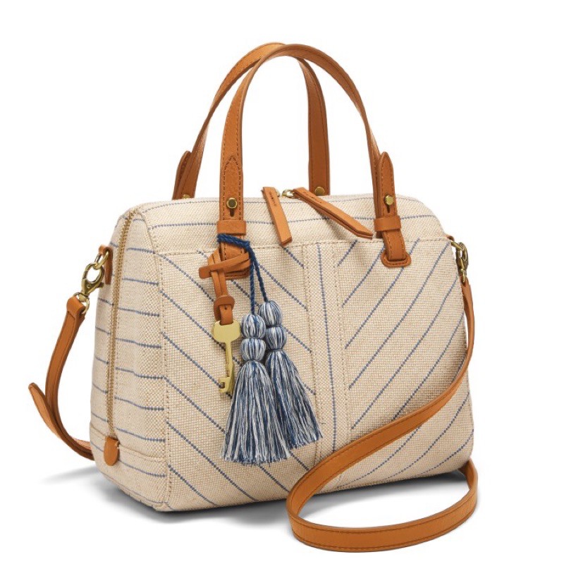 FOSSIL RACHEL SATCHEL WHITE MULTI