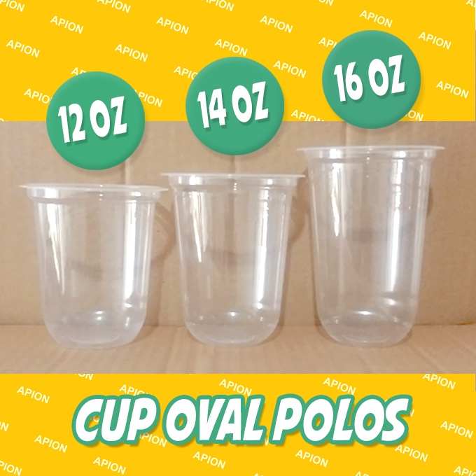 Jual Cup Oval 16oz 14oz 12oz Polos 7gr 50 Pcs Indonesiashopee Indonesia 2389