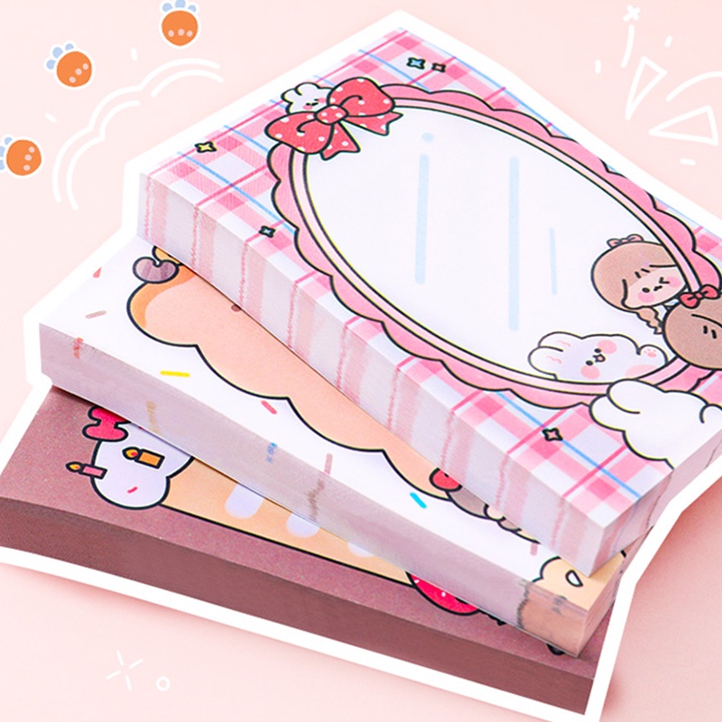 80 Lembar Sticky Notes Portable Motif Kartun Lucu Untuk Dekorasi