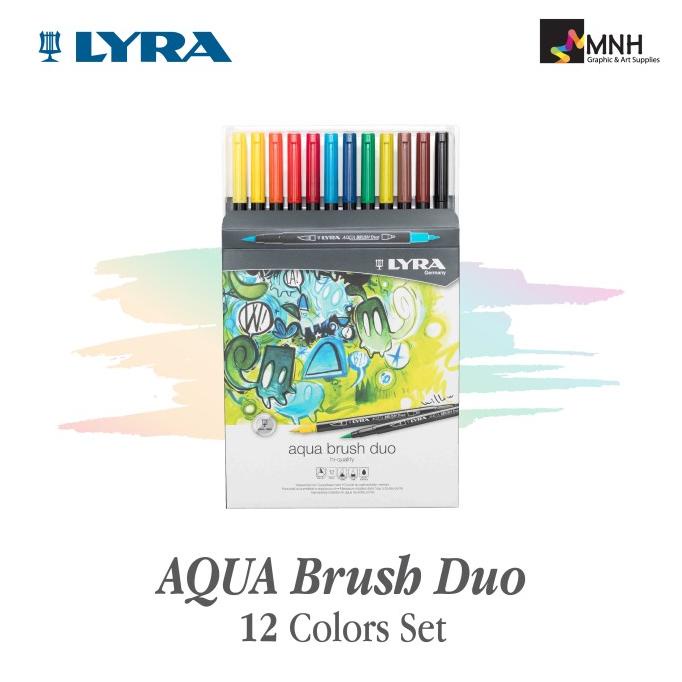 

(BISA COD) Lyra Aqua Brush Set 12 Cols KOMPLIT Kode 1114