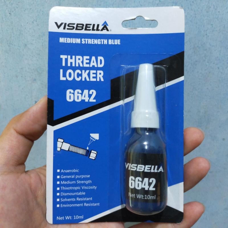 Visbella medium blue threadlocker - lem baut mur
