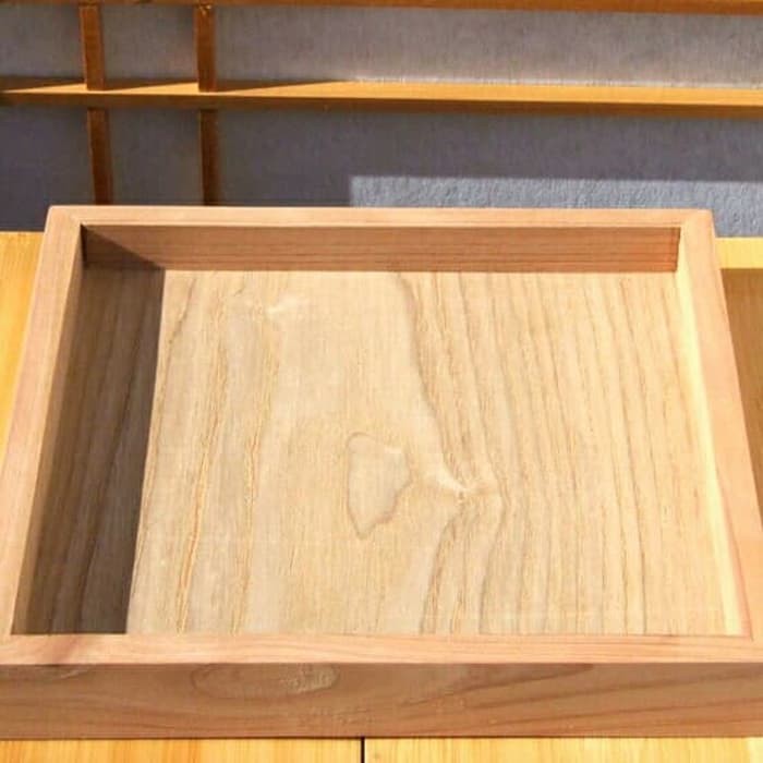  Nampan  kayu  20x20cm Wooden Tray nampan  kayu  unik kotak 
