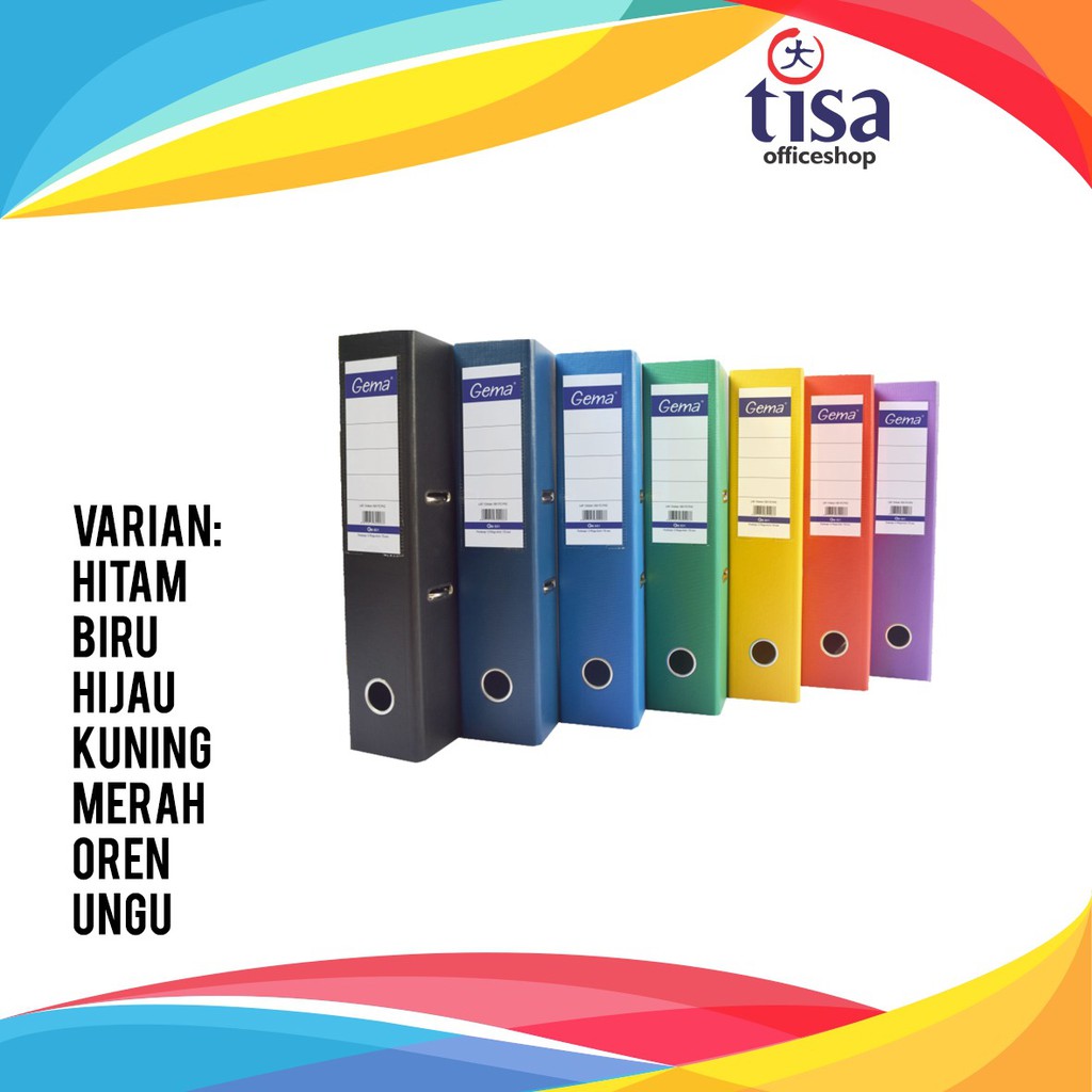 

Ordner PVC Gema untuk dokumen kertas Folio aneka warna