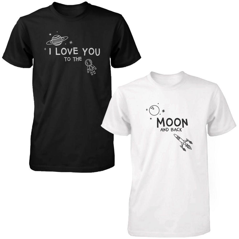 MYSTIQUE.ID-BAJU KAOS COUPLE LOVE TO THE MOON T0SHIR LUCU DAN AESTHETIC