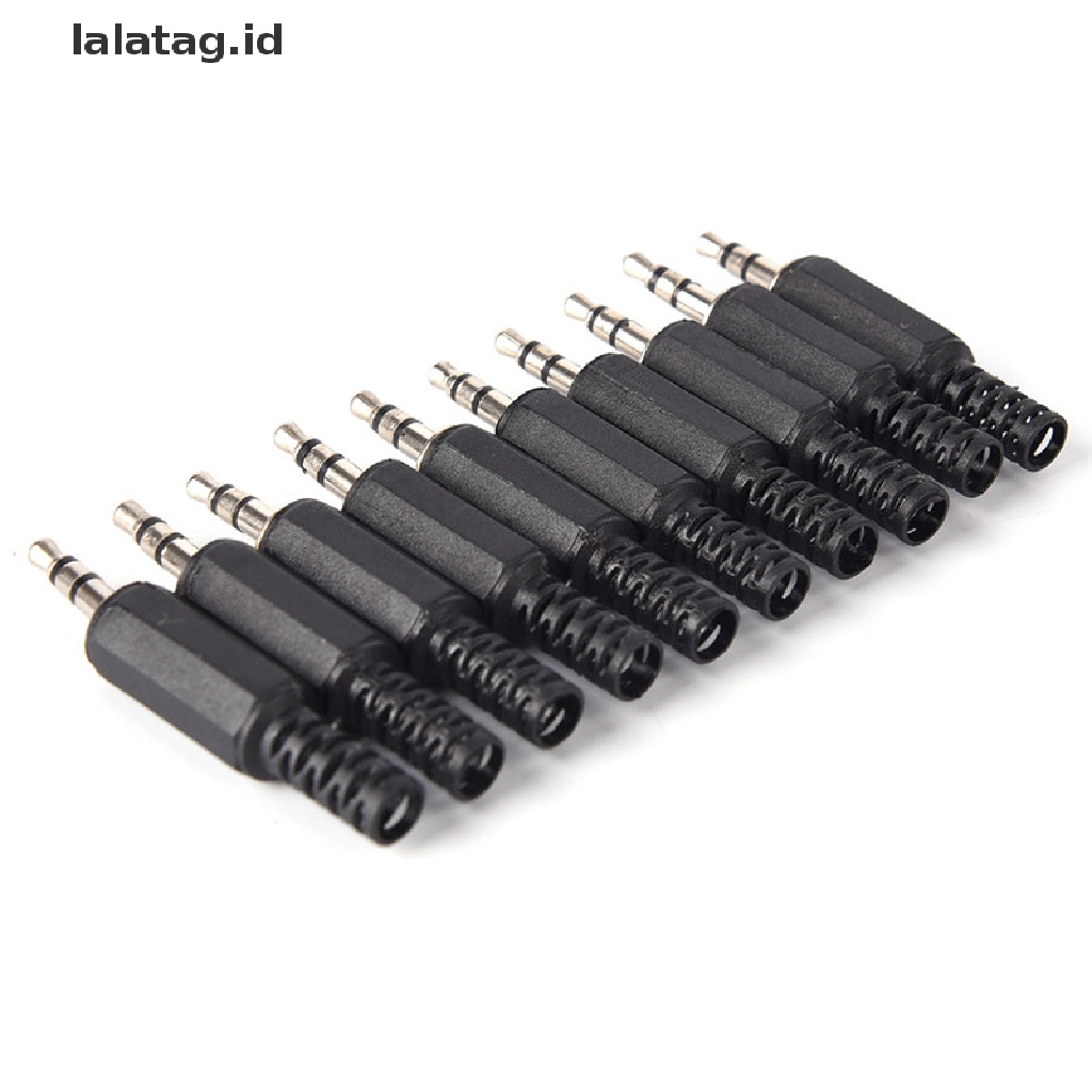 (Flyag) 5pcs Adapter Jack Audio 3.5mm 1 / 8 &quot;Male Untuk Headphone