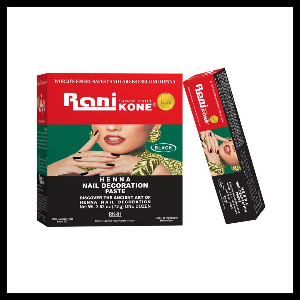 Henna Rani Kone Nail Decoration Henna RK 97 Green Pack 6g Pcs