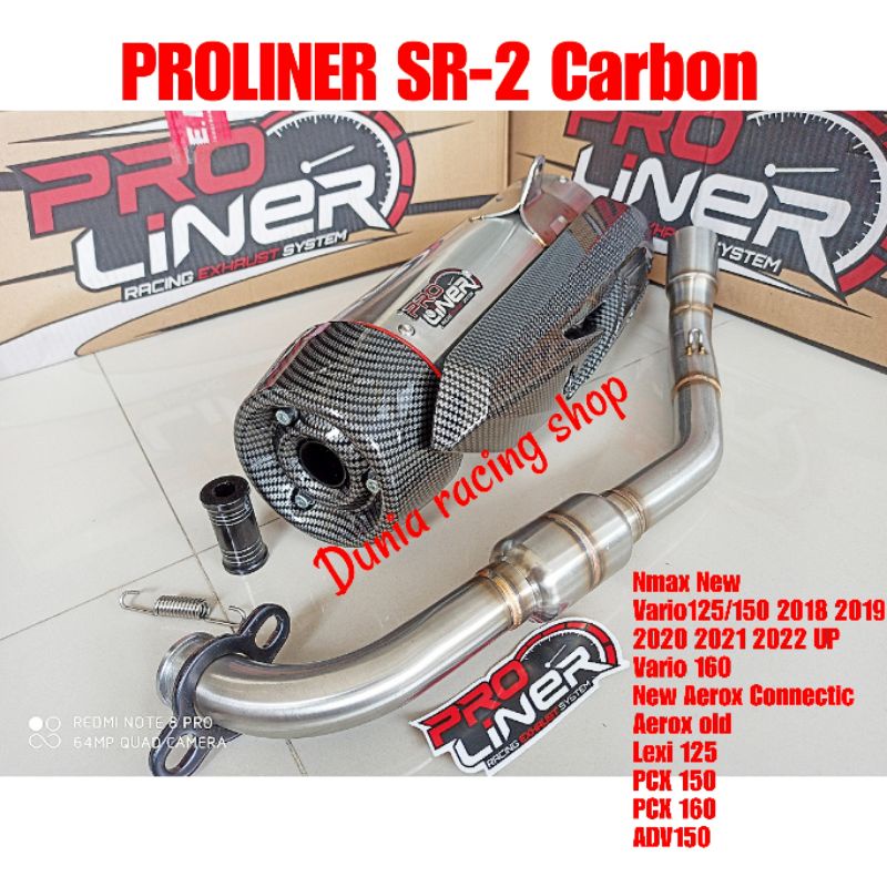 Knalpot PROLINER PRO LINER NEO SR2 SR 2 KARBON CARBON New NMAX NEW Aerox Connected Aerox old Nmax old LEXI Vario 125 Vario 150 Vario 150 PCX ADV