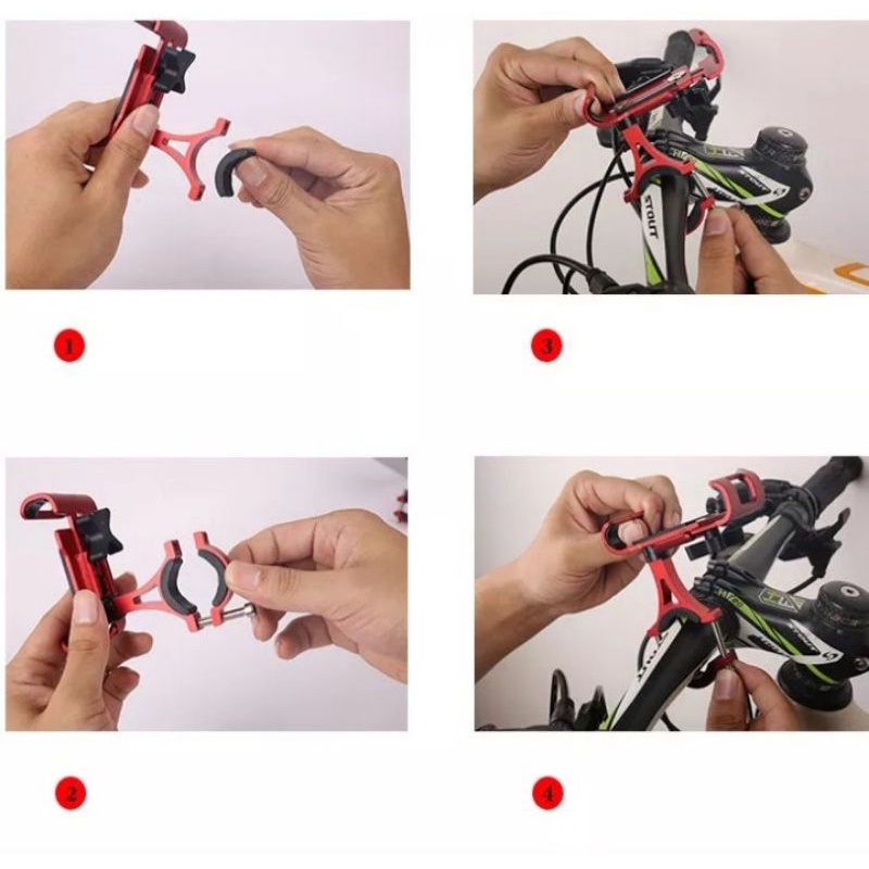 holder hp motor full besi keseluruhan original holder sepeda besi universal onsebok berkualitas original dijamin kuat