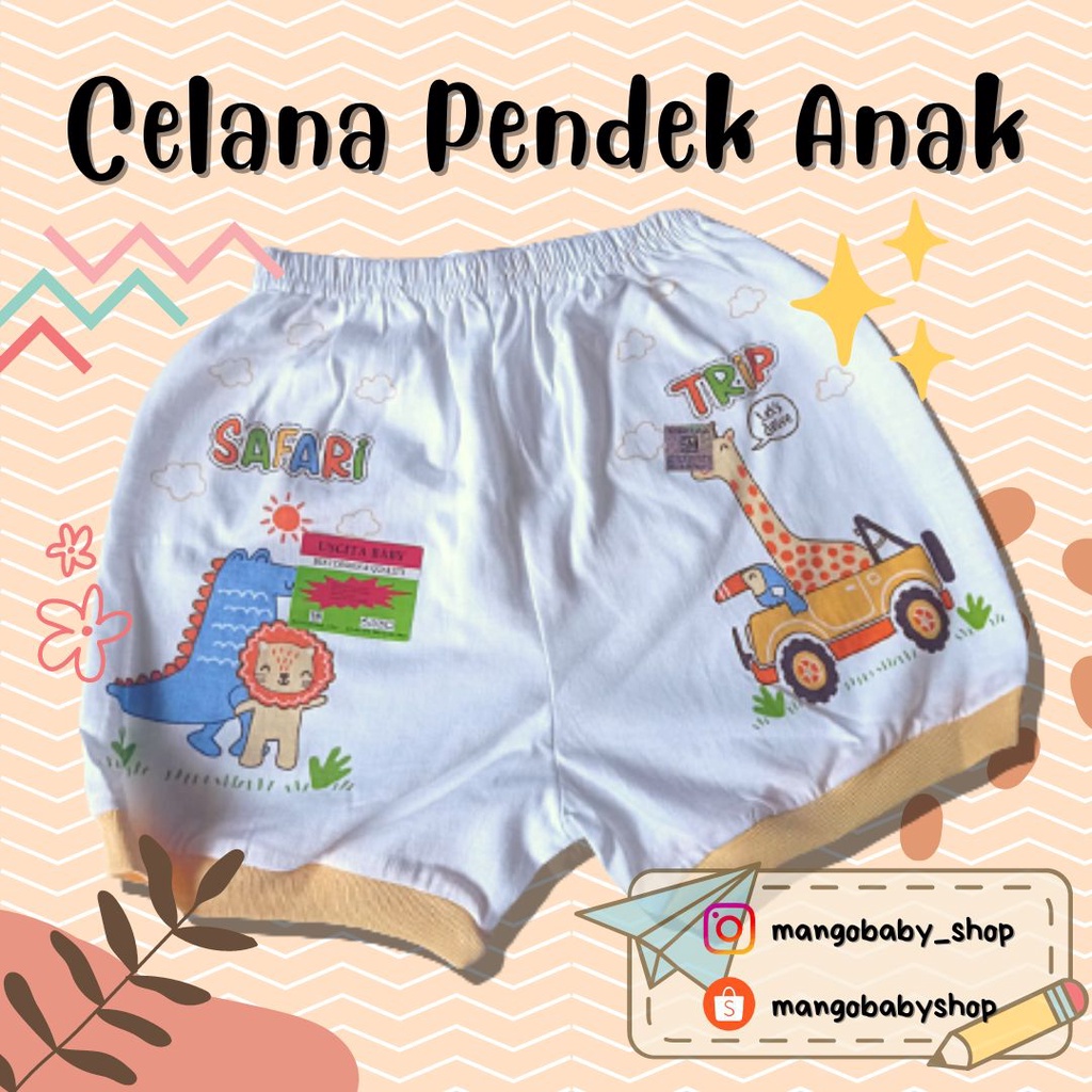 USCITA BABY | CELANA PENDEK ANAK BABY BAYI KIDS UKURAN XL USIA 2-3 TAHUN (HLB42)