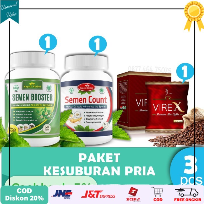 

◾COD◾ Paket Kesuburan Pria - Memperbanyak Pengental dan Penyubur Sperma